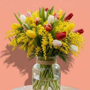 Gemengde Tulpen & Mimosa