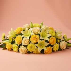 Rouwstukje geel/ creme