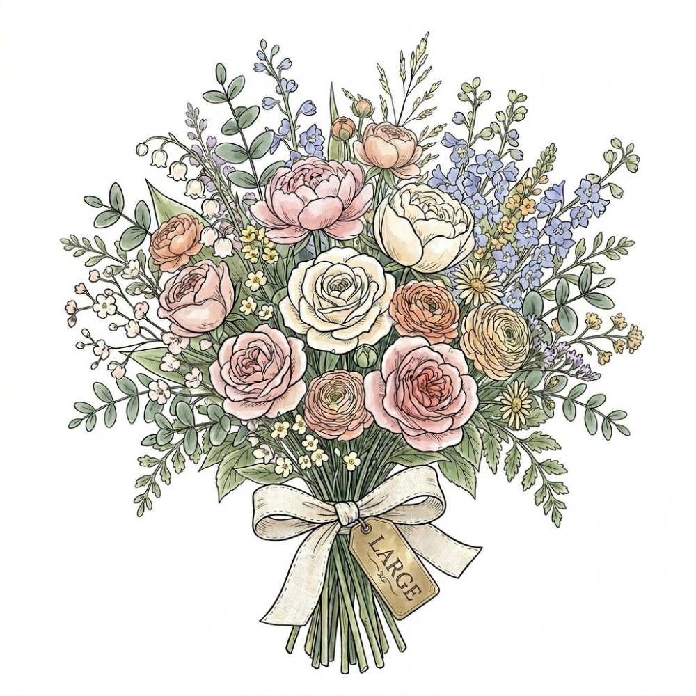 Luxury large bouquet flower subscription office and gift Antwerp