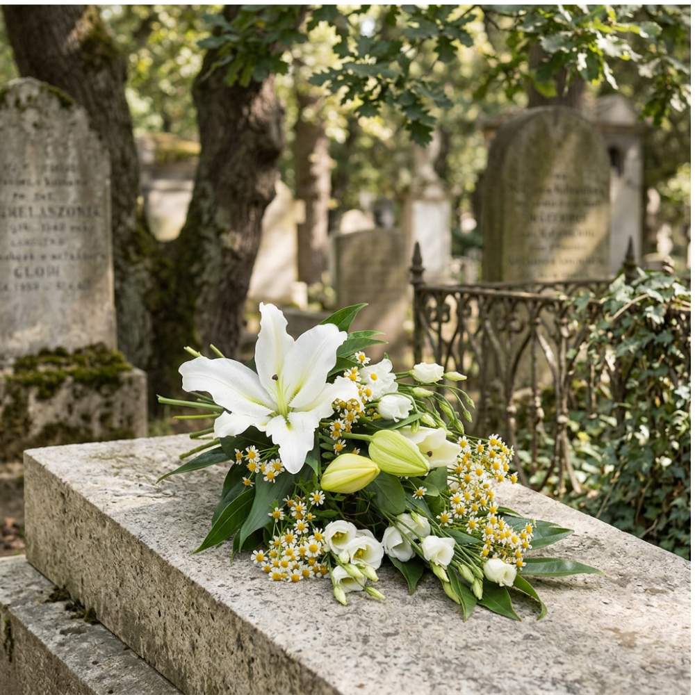 Funeral Bouquet White Meadow - Image 2